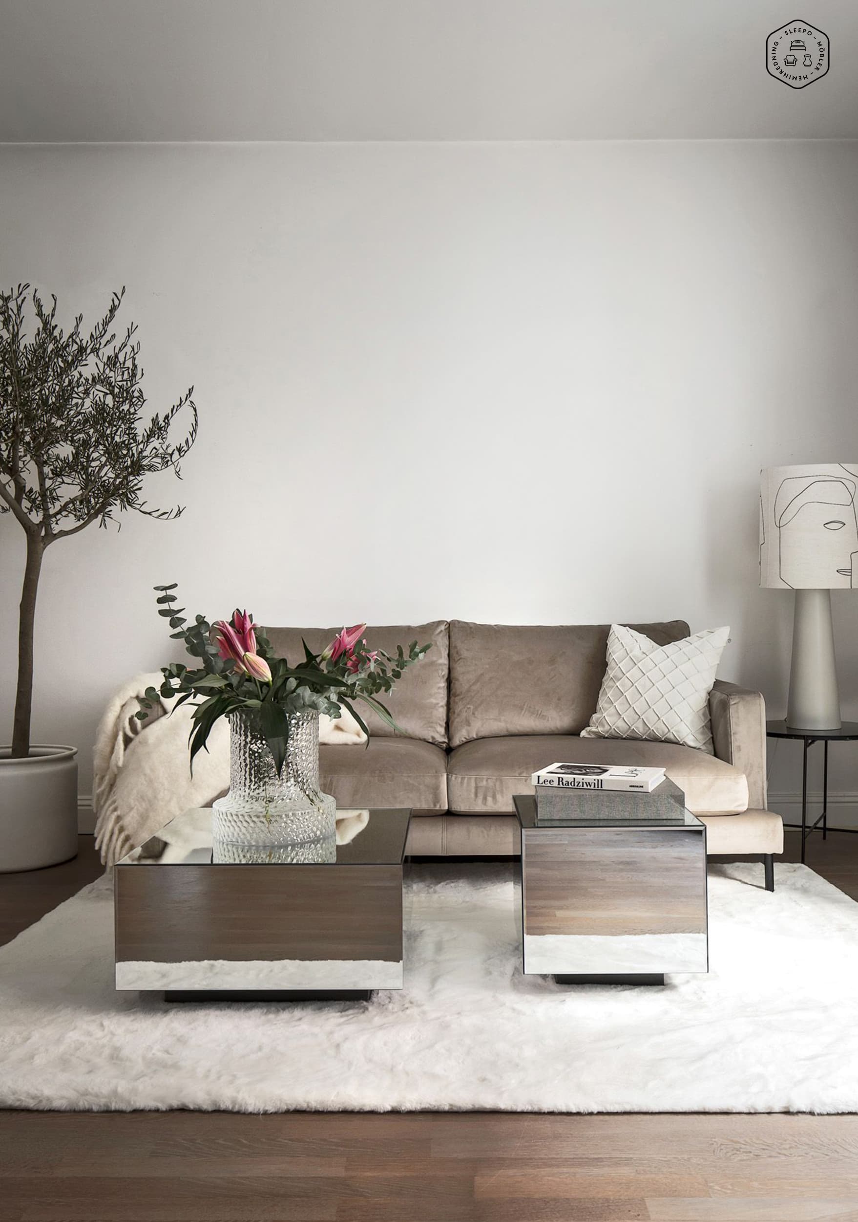 Block Spegelbord Klar 60cm