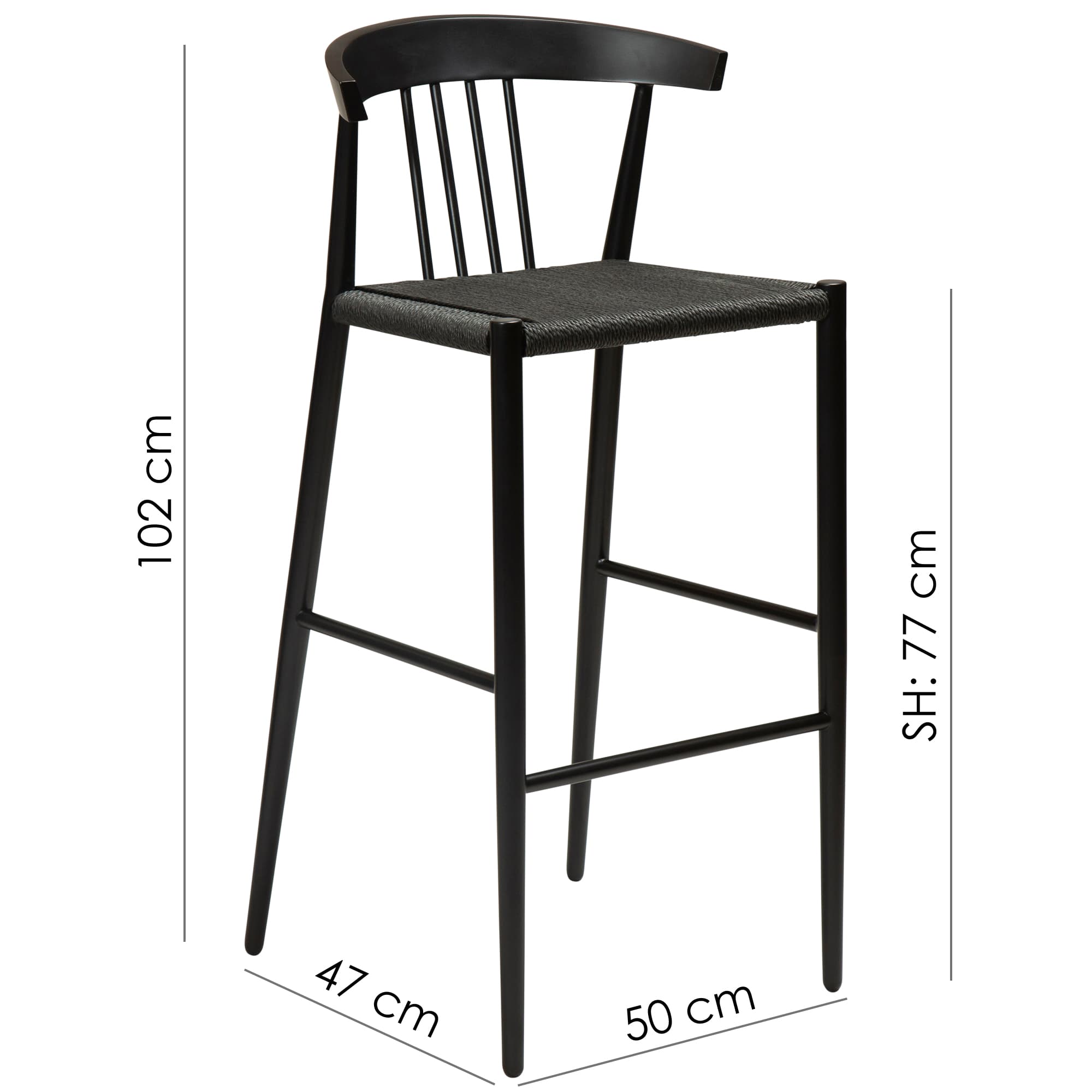 Sava Barstol Svart 67cm