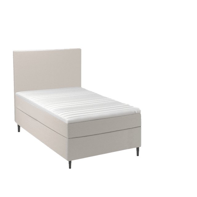 Tellus Kontinentalsäng Sand 120 Medium Rundat Träben Svart 13cm