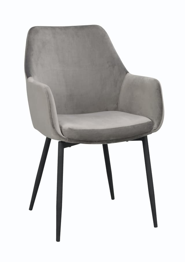 Reily Matstol Sammet Grå