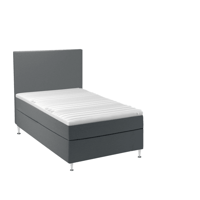 Tellus Kontinentalsäng Anthracite 120 Medium Cocktailben Silver 13cm