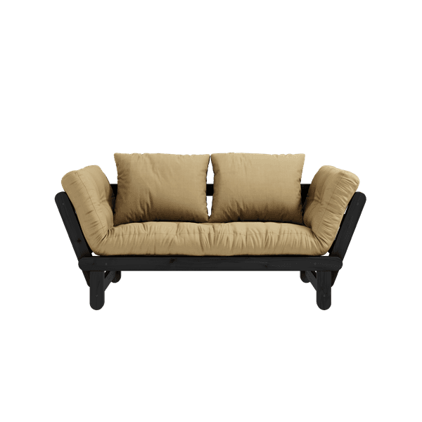 Beat Bäddsoffa Svart/Wheat Beige 200cm