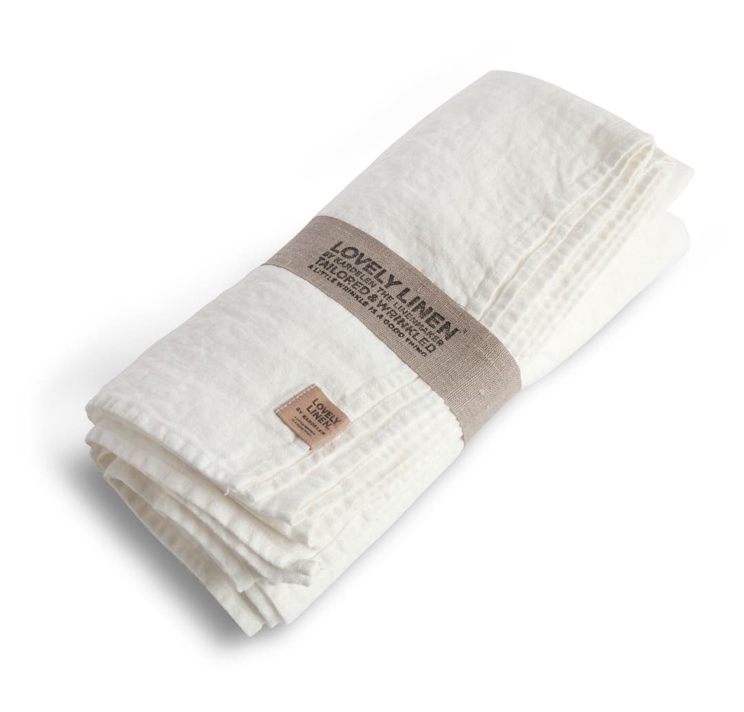 Lovely Linneduk Off-White 145x380