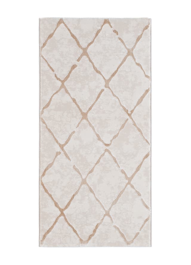 Atlanta Romb Gångmatta Natur 80x150