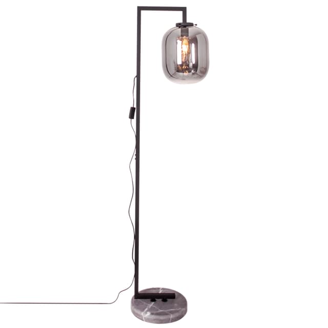 Leola Golvlampa Svart Marmor/Rökgrå 150cm