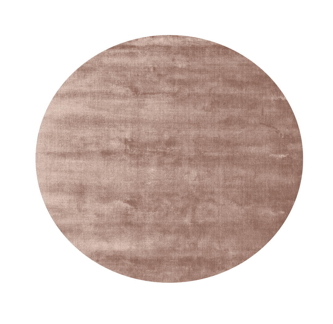 Lucens Rund Viskosmatta Rose Ø200