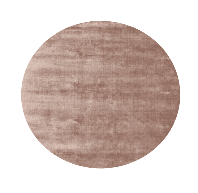 Lucens Rund Viskosmatta Rose Ø200