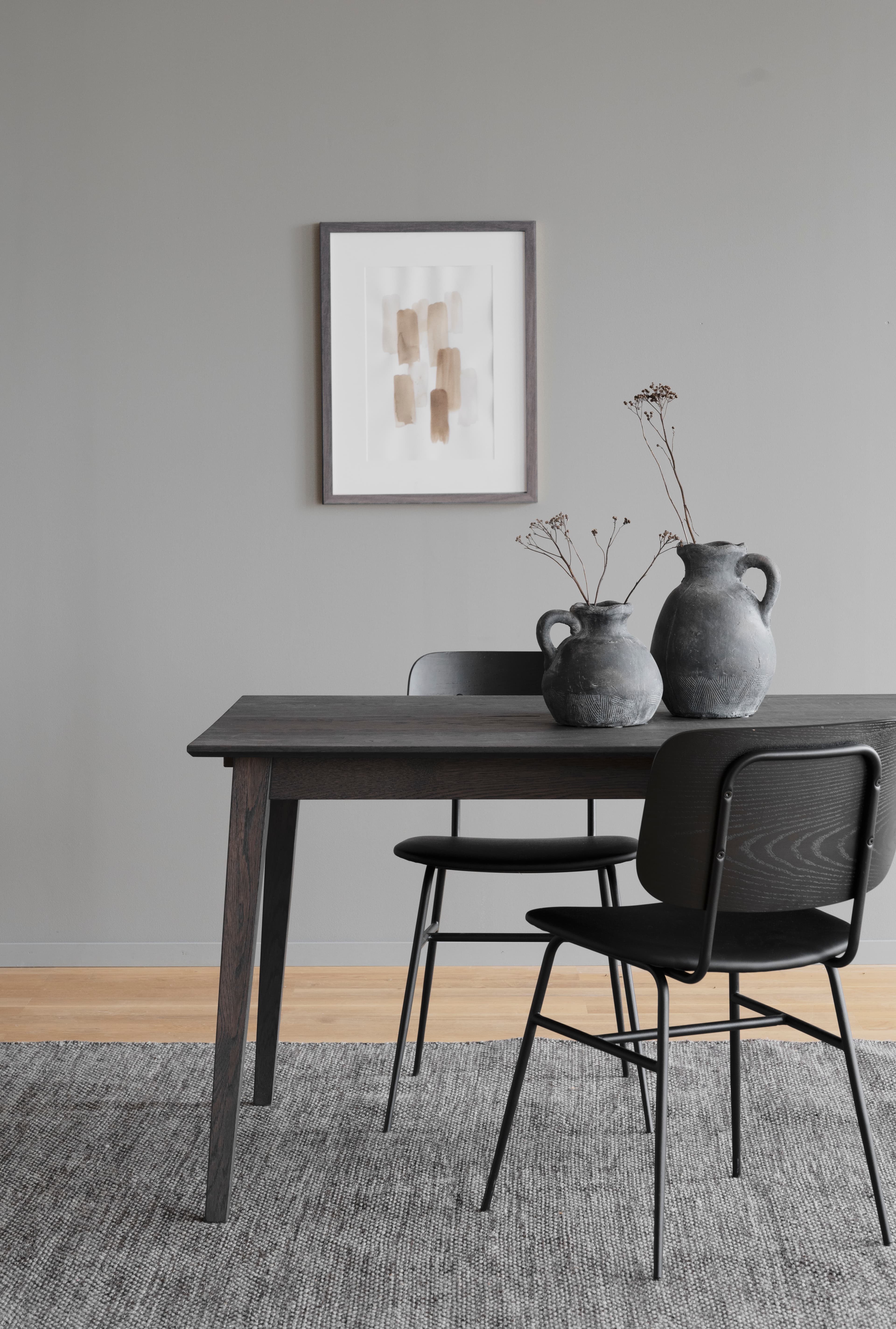 Brent Matstol Konstläder Svart