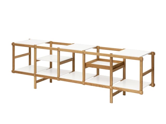 Frame Hylla Low Oak/White