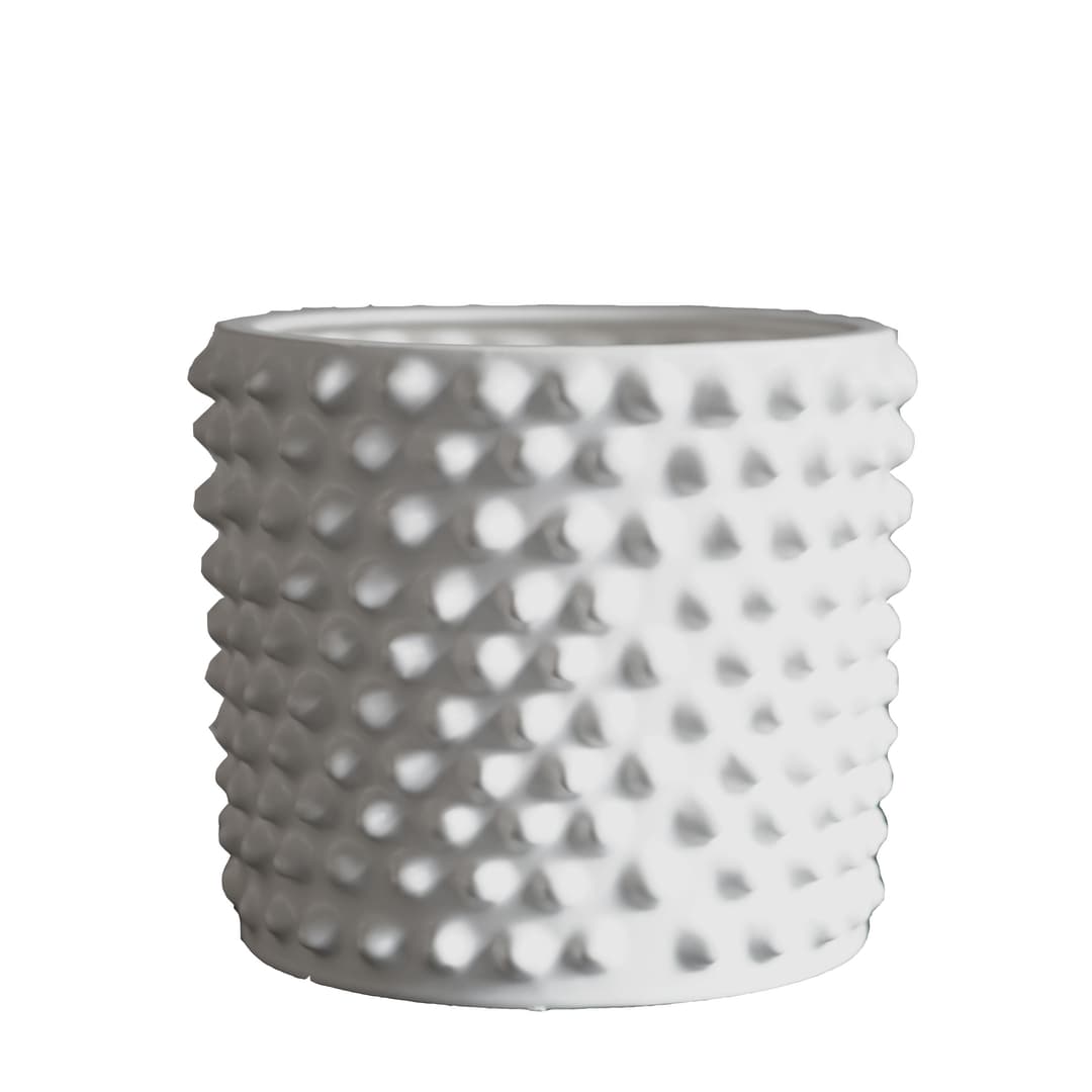 Cloudy Kruka Matte White Medium