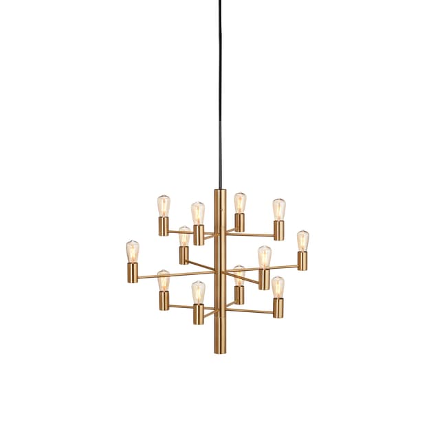 Manola 12 LED Taklampa Mässing Satin Brass