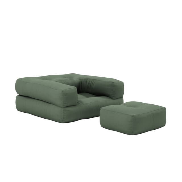 Mini Cube Fåtölj Olive Green