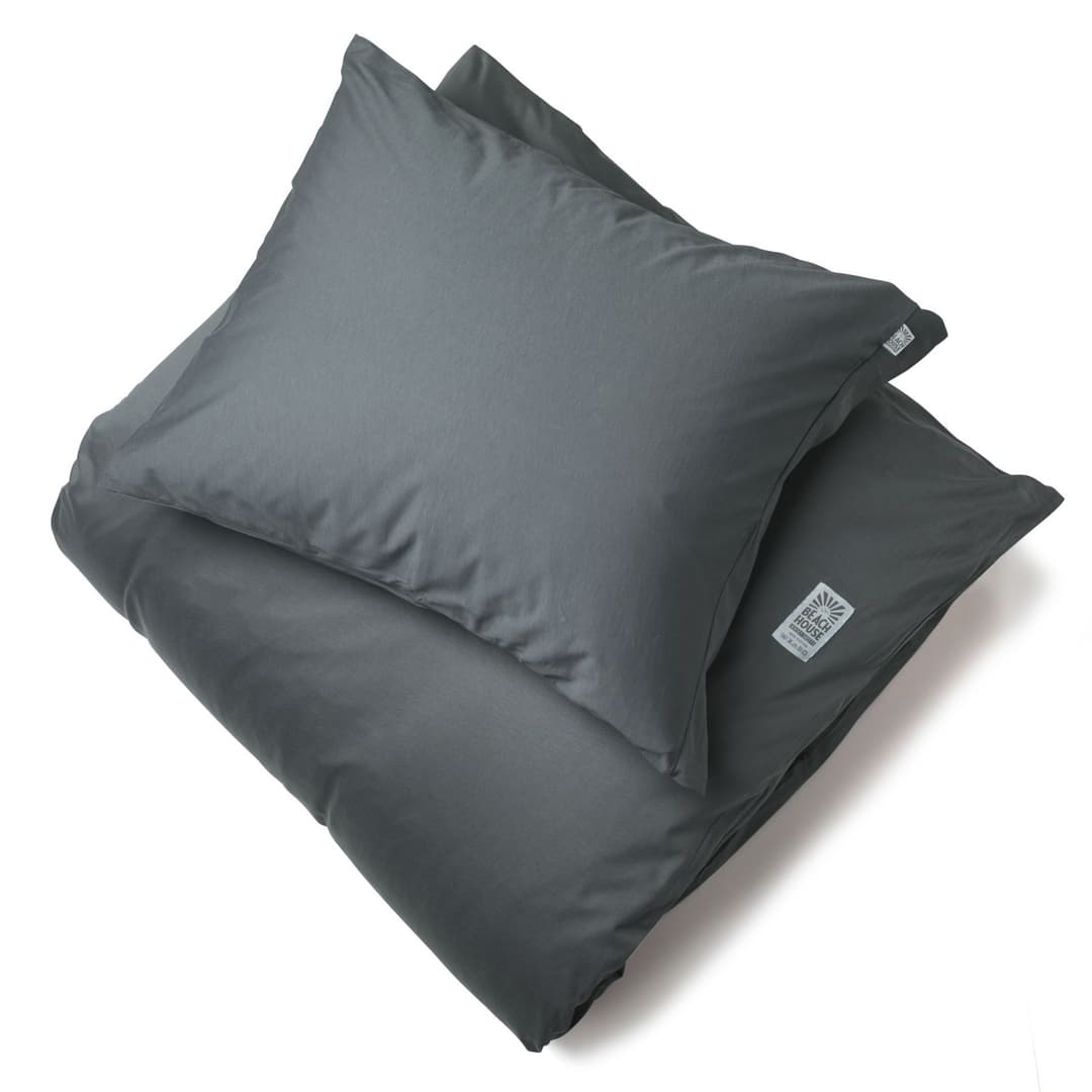 Plain Påslakan Smoke Dubbel