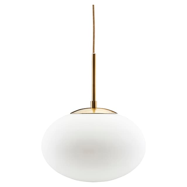 Glob Taklampa Mässing/Vit