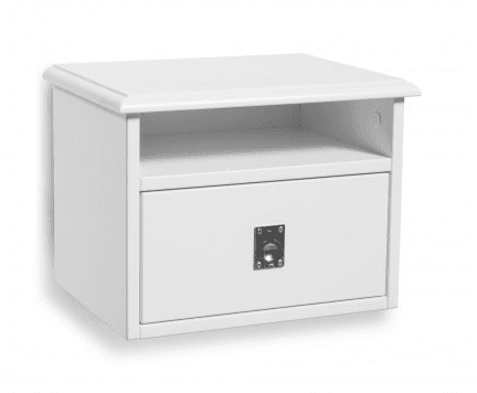 Smögen Vägghängt Sängbord Vit