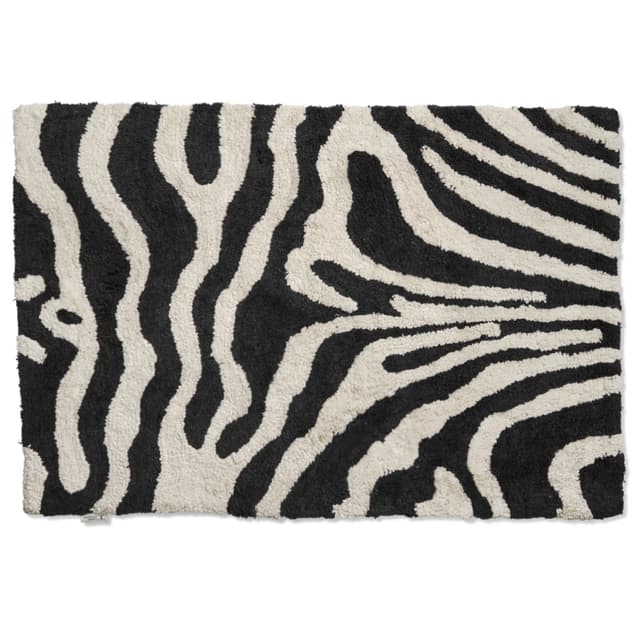 Zebra Badrumsmatta Svart/Vit 60x90