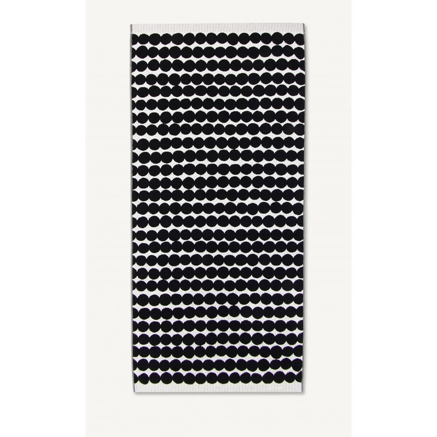Räsymatto Handduk Svart/Vit 70x150