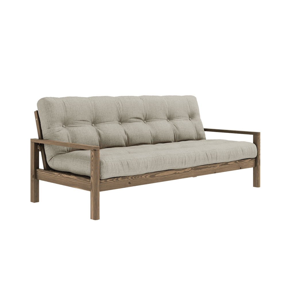 Knob Bäddsoffa Brun/Linen 190cm
