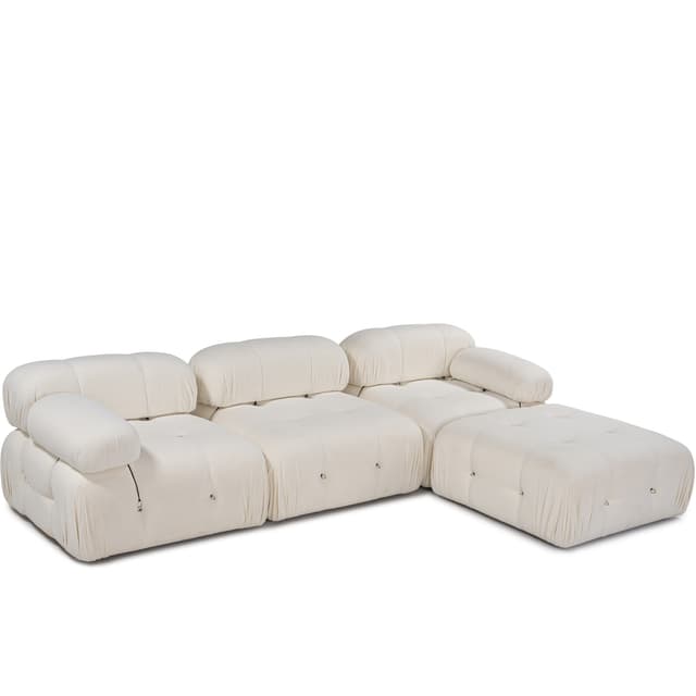 Blanca 3-sits Divansoffa White Bouclé