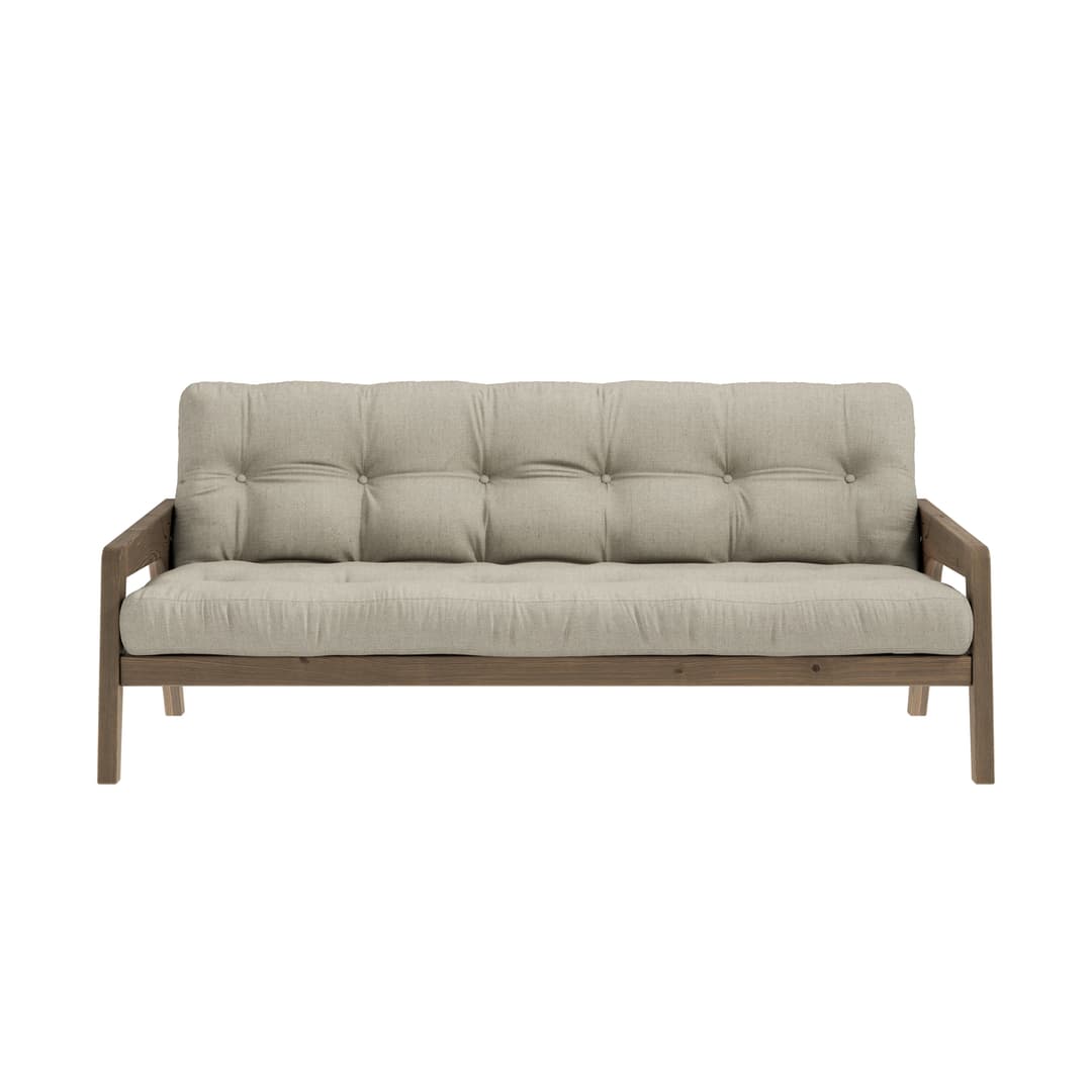 Grab Bäddsoffa Brun/Linen 204cm
