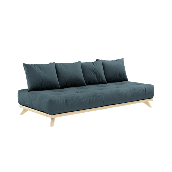 Senza Bäddsoffa Natur/Petrol Blue 200cm