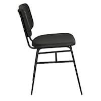 Brent Matstol Konstläder Svart