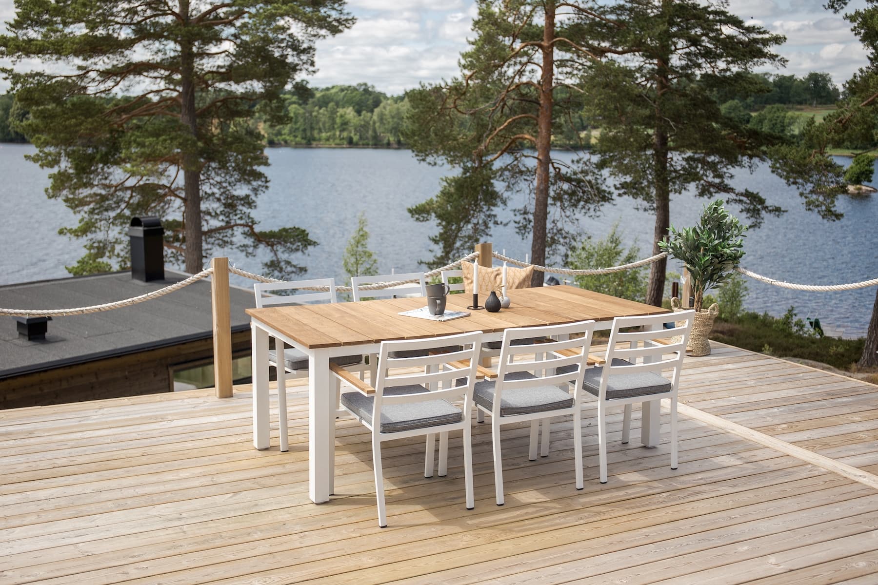 Charlie Matbord Vit 210cm