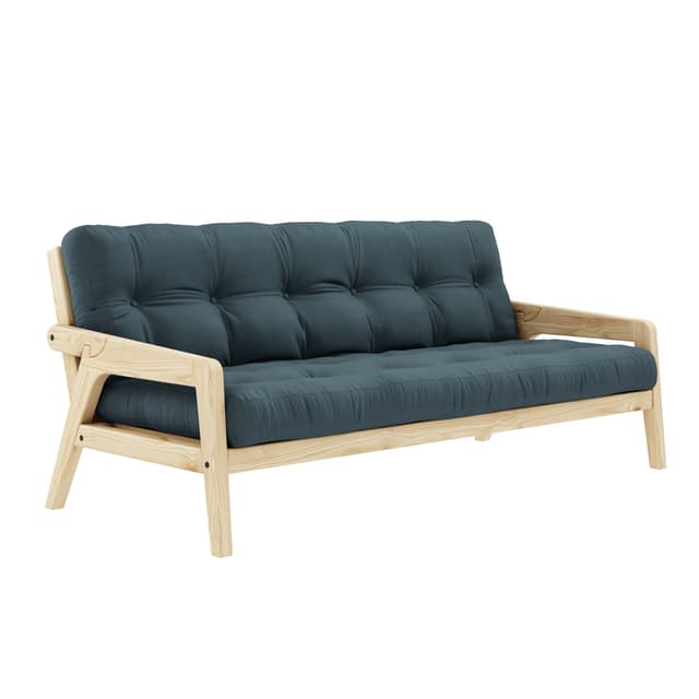 Grab Bäddsoffa Natur/Petrol Blue 204cm