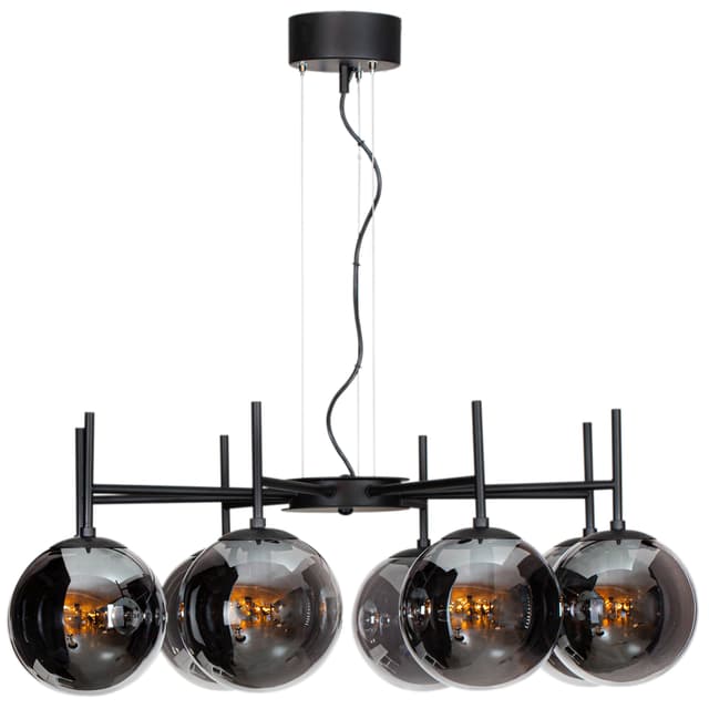 Boyle Taklampa 8-låg Rökgrå Ø83