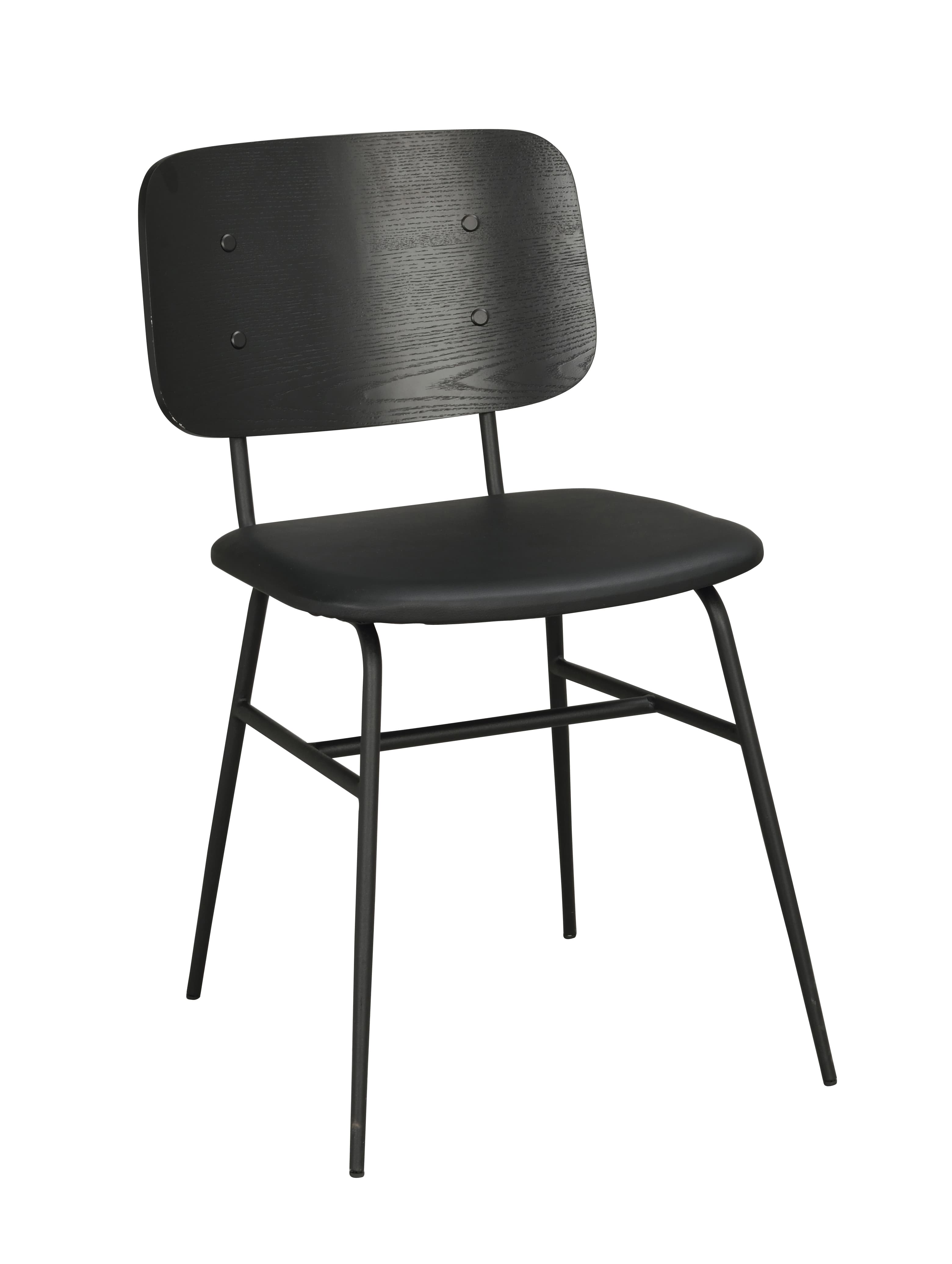 Brent Matstol Konstläder Svart