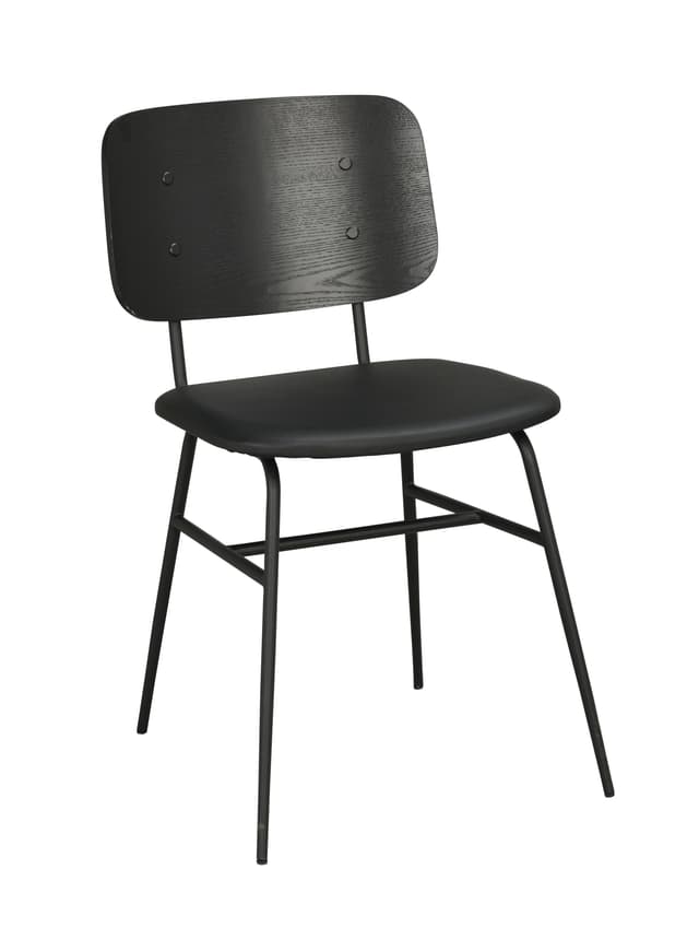 Brent Matstol Konstläder Svart