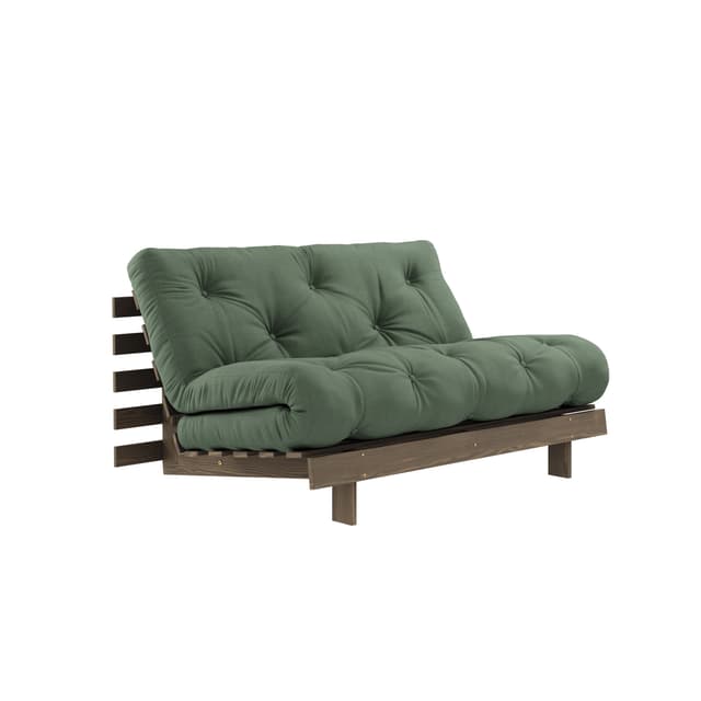 Roots Bäddsoffa Brun/Olive Green 140cm