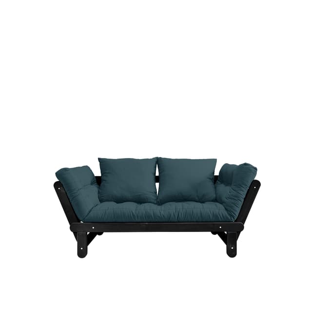 Beat Bäddsoffa Svart/Petrol Blue 200cm