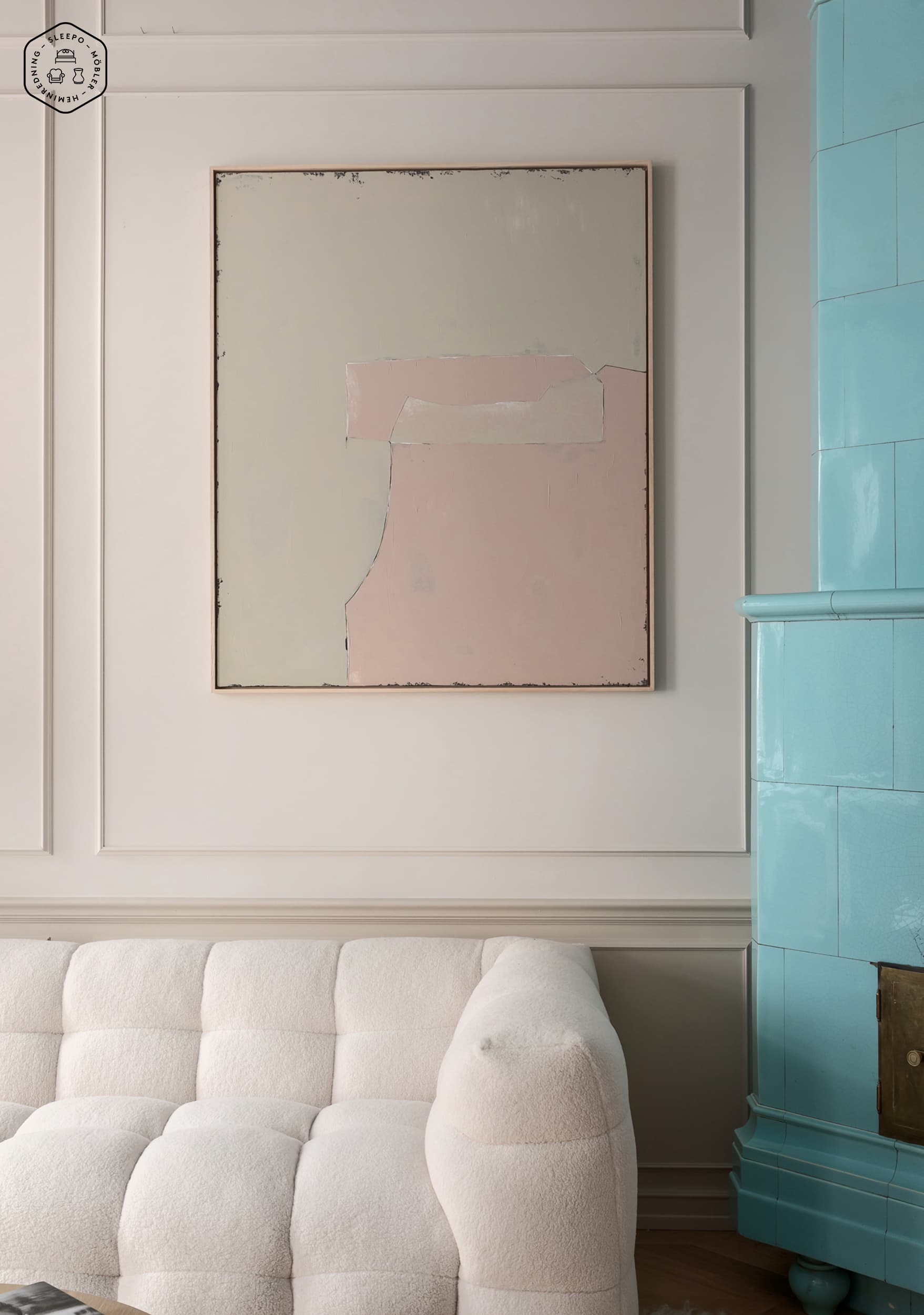 Abstract Tavla Olive/Nude 100x120