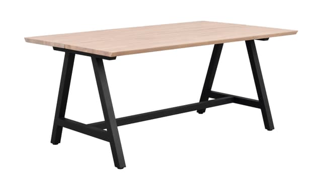 Carradale Matbord A-ben Vitpigmenterad Ek/Svart 170cm