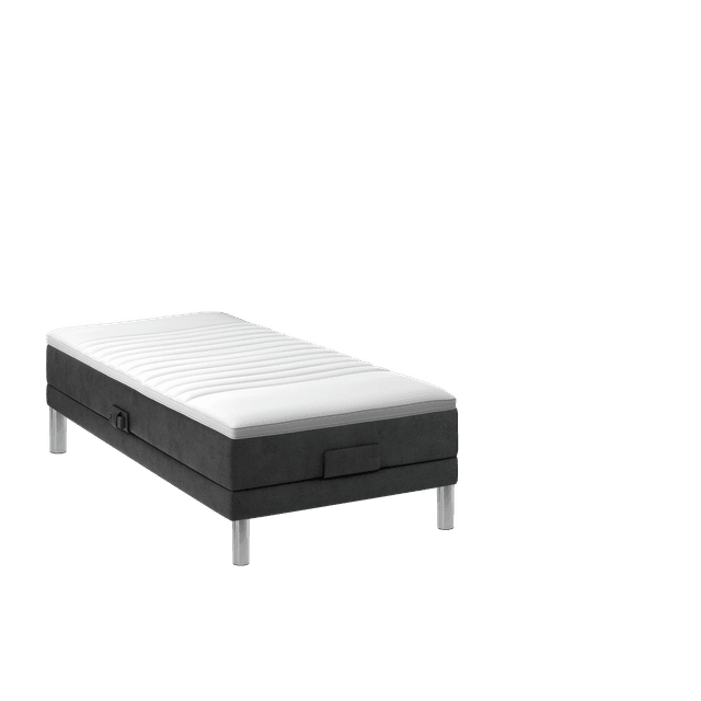 Jupiter Ställbar Säng Anthracite 90 Medium Aluminiumben Silver 19cm