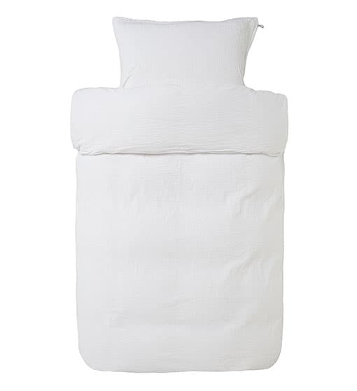 Pure 2-del Krepp Påslakanset Vit
