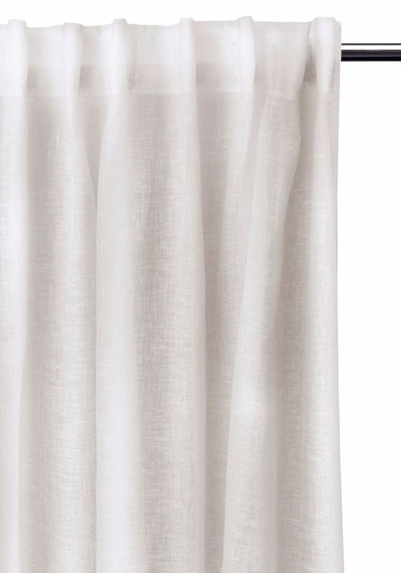 Dalsland Gardinlängd Linne White 290cm