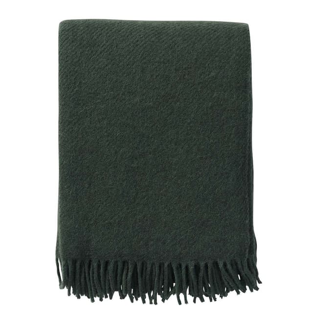 Gotland Ullpläd Buteljgrön