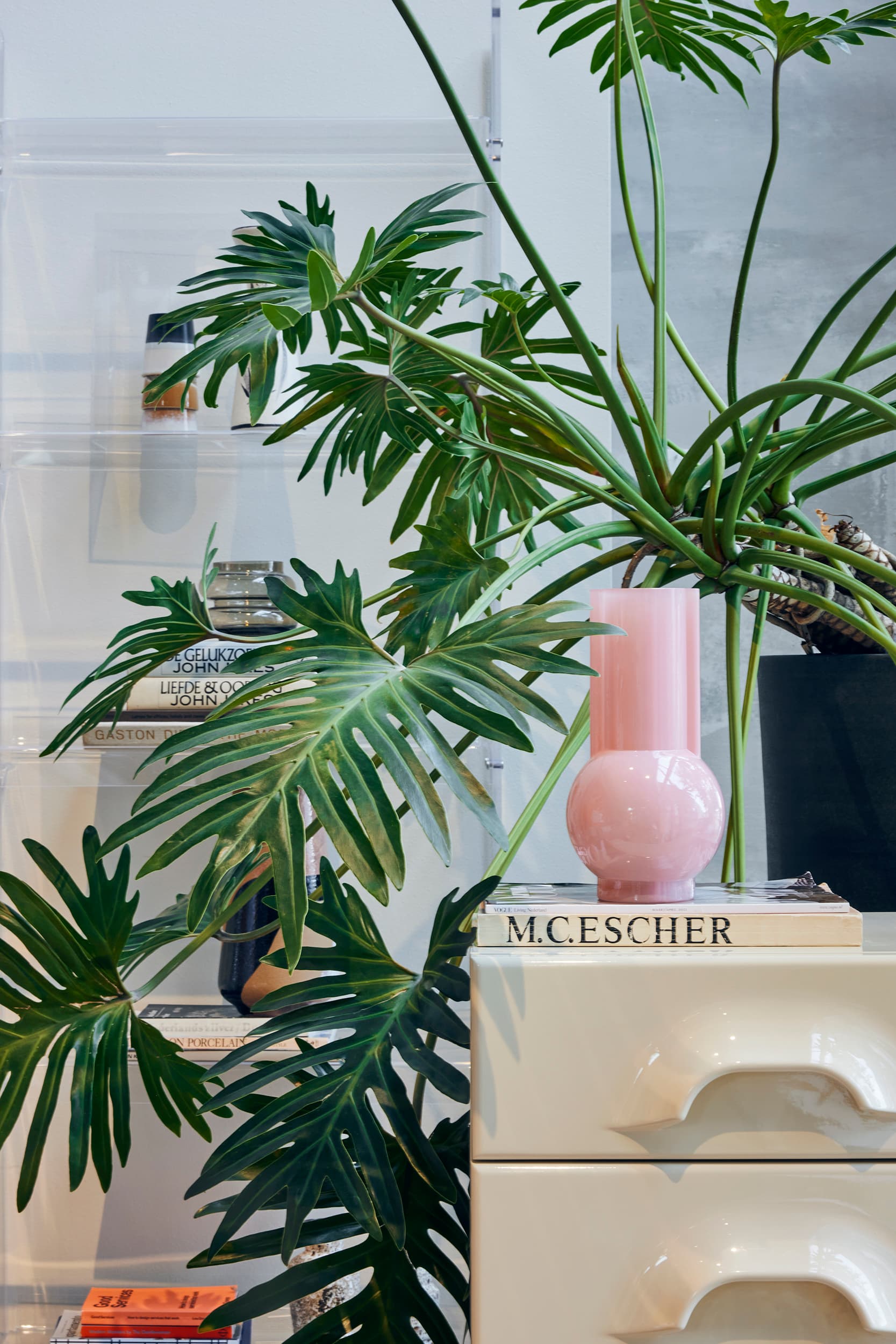 Glass Vas Flamingo Pink