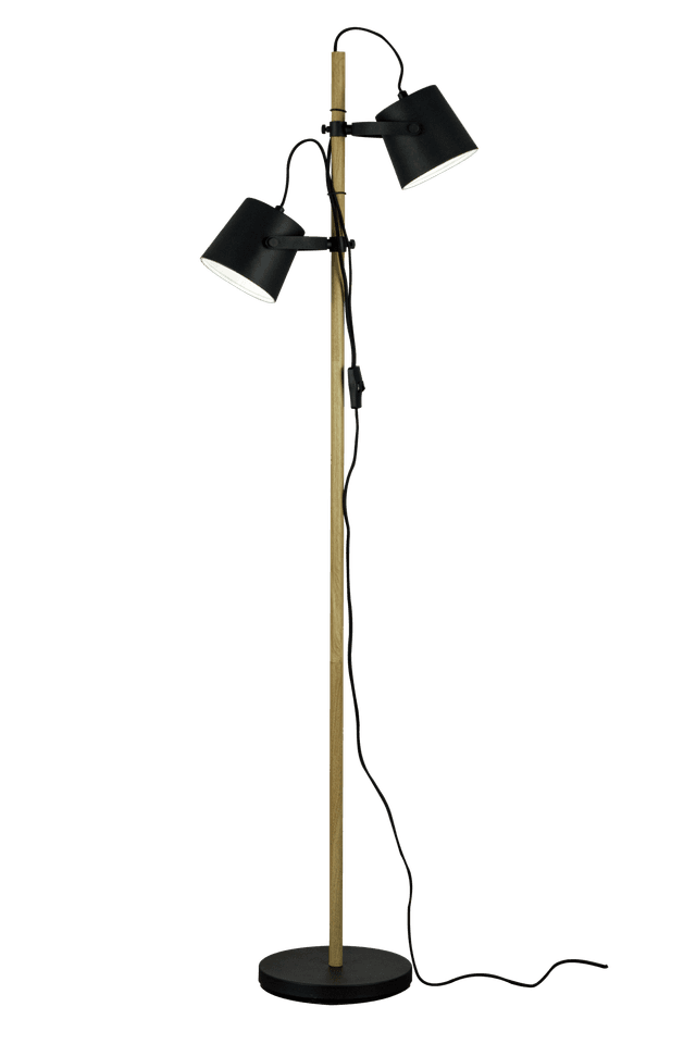 Malva Golvlampa Svart/Natur