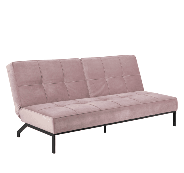 Sund Bäddsoffa Sammet Rosa 198cm