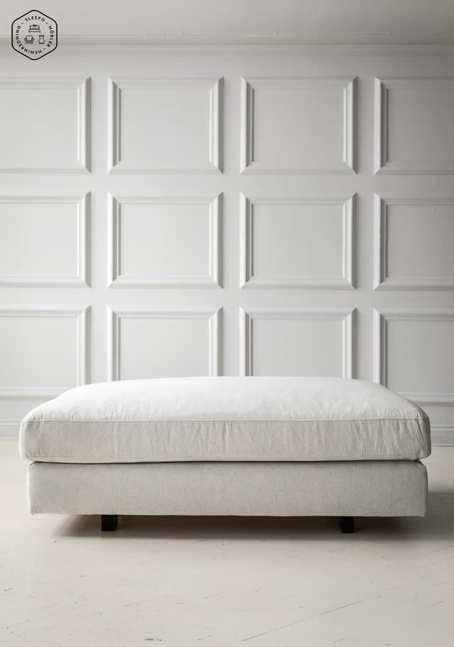 Holly Fotpall Greige 140cm