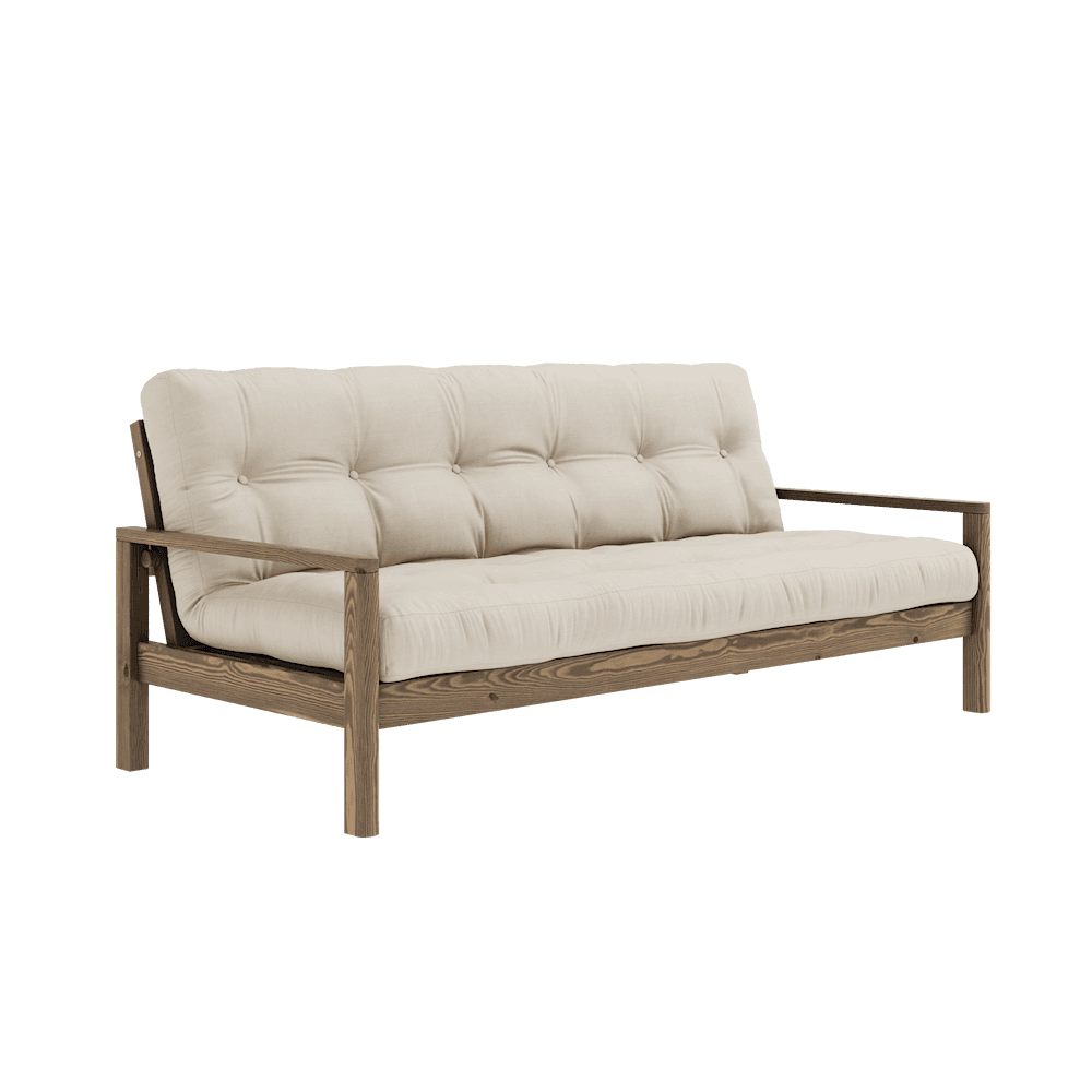 Knob Bäddsoffa Brun/Beige 190cm