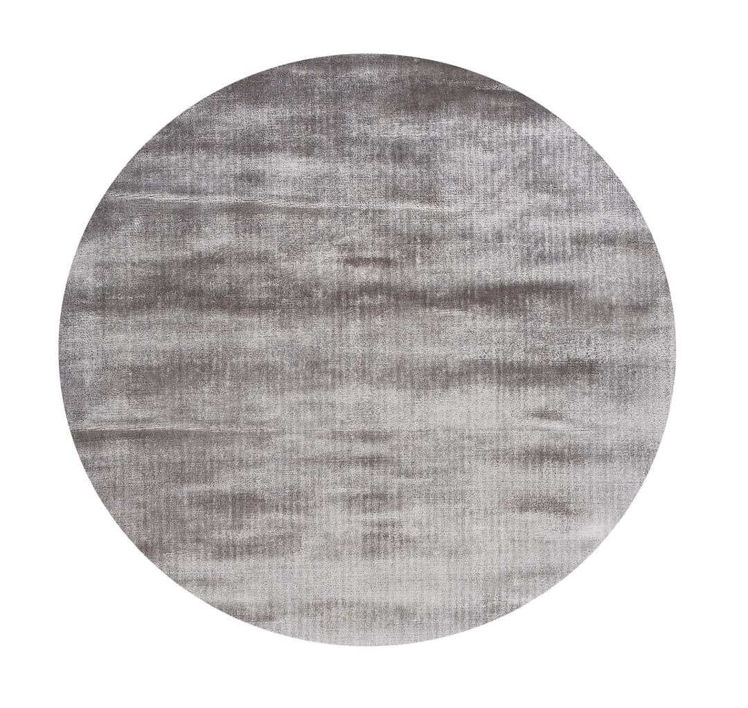 Lucens Rund Viskosmatta Silver Ø200