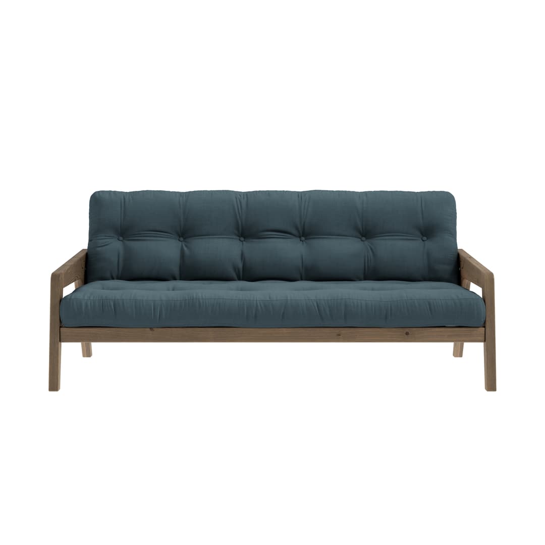 Grab Bäddsoffa Brun/Petrol Blue 204cm