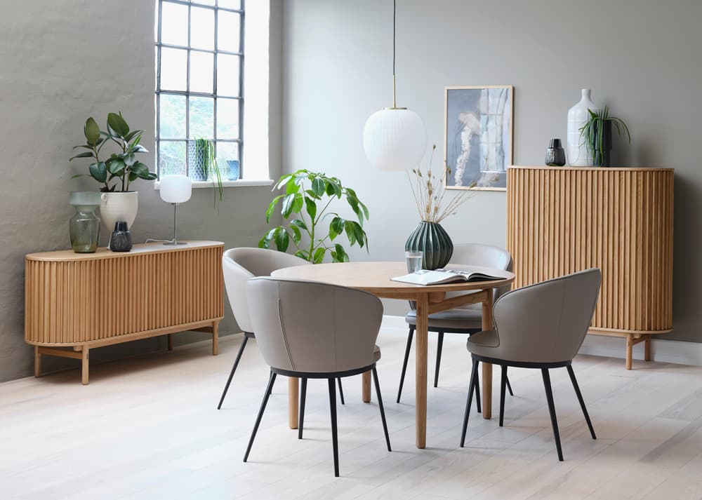 Alice Matbord Natural Oak Ø120