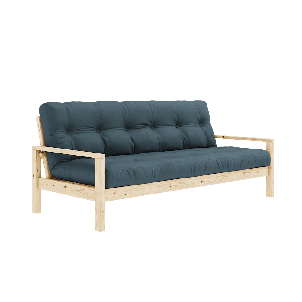 Knob Bäddsoffa Natur/Petrol Blue 190cm