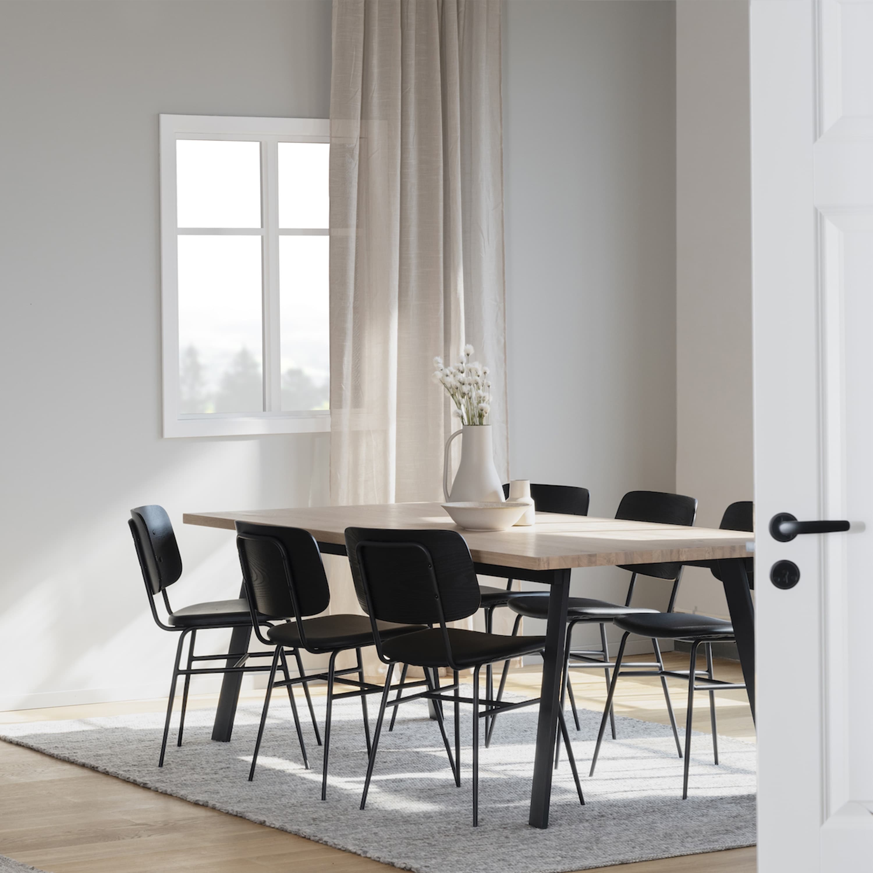 Winnipeg Matbord Vitpigmenterad Ek 200cm