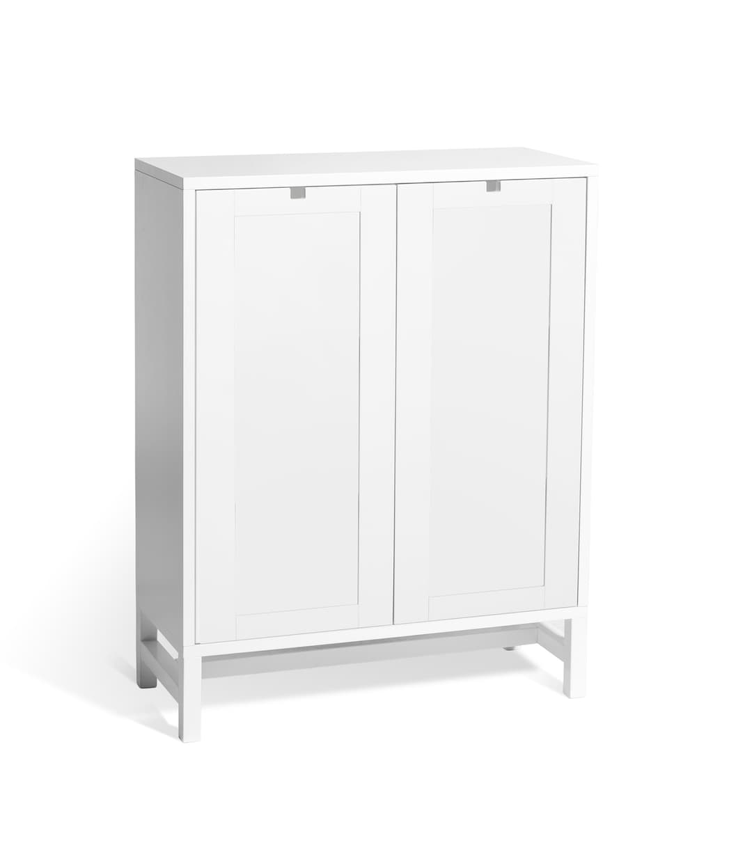 Falsterbo Vitrinskåp Täckta Dörrar Vit 90cm